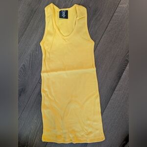 ICON Yellow Ribbed Tank Top